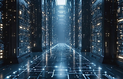 Rechenzentrum mit Server-Racks
